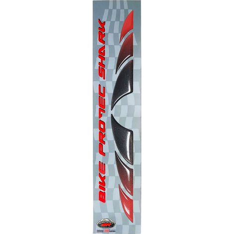 Adesivi 3D Bike Protec Shark - Colore: NERO ROSSO METALLIZZATO