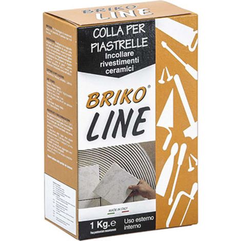 COLLANTE MAIOLICHE POLVERE BRIKO LINE - GRIGIO KG 1 - 12 pezzi
