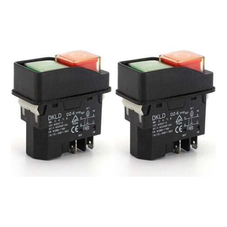 DKLD petit interrupteur mélangeur DZ6 bouton d'arrêt magnétique de 4 pieds DZ-6 est livré avec une protection contre les surcharges (1/3)