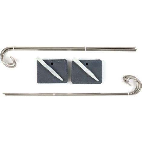Kit d'étiquetage pour plantes de jardin - 10 ardoises, porte-étiquettes et craies (1/2)