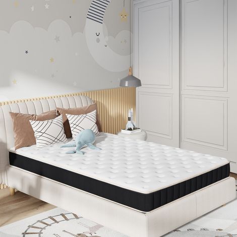 Bolli – Matelas mémoire de forme 90x190cm – Épaisseur 16cm – Fermeté modérée – 7 zones de soutien – Respirant pour un sommeil confortable