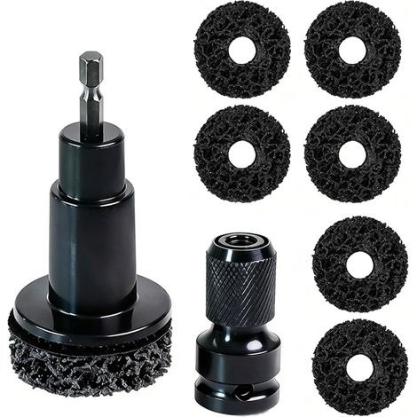 Kit De Nettoyage de Moyeux de Roue, 6 Disques Abrasifs 1/2" Adaptateur (1/5)