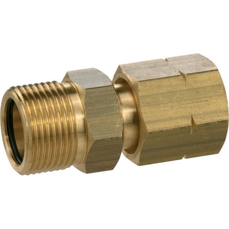 Gok Geräte-Anschlussadapter AG M22 x 1,5 LH x G 3/8" LH-ÜM (1/2)