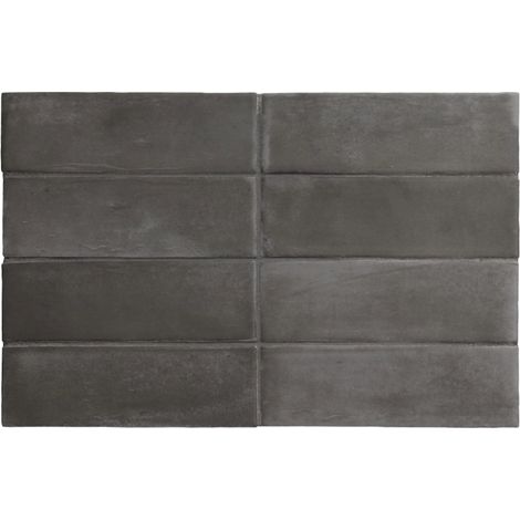 Carrelage sol / mur effet zellige bejmat marocain 5X15 cm noir anthracite mate 5X15 cm COCO BLACK HAT MATT (vendu par boite de 0,50m2) (1/5)