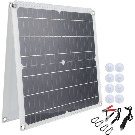 50-W-Solarpanel für den Außenbereich, faltbar und wasserdicht, Ladegerät für Mobiltelefon und Laptop (1/5)