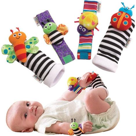Alarmes pour les pieds et les poignets des bébés - Jouets texturés pour le développement sensoriel des bébés (1/5)