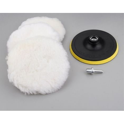 Self-Adhesive Polishing Disc, 5 Inch Car Cleaning and Polishing Wool Sponge, 5Pcs Round Disc Set