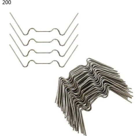 Clips Vitrés, 200 Pieces Stainless Steel Type W, 1.2mm Thickness, for Glass Fixation (1/4)