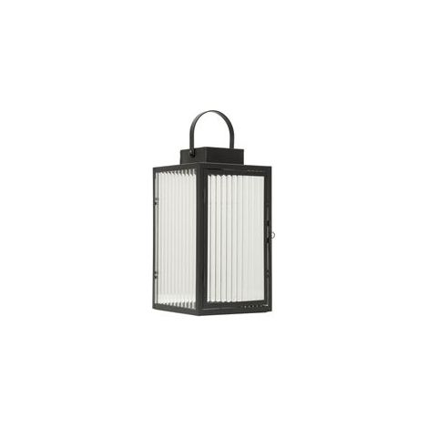 Lanterne en métal noir cm 15,5x15,5x28,5