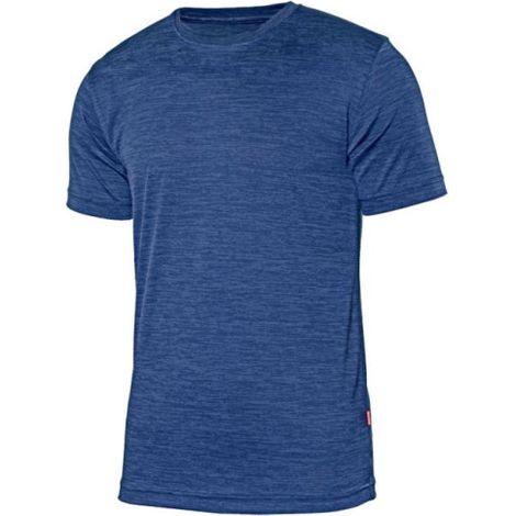 Camiseta técnica jaspeada con cuello redondo para verano VELILLA 105507 XL Azul Navy
