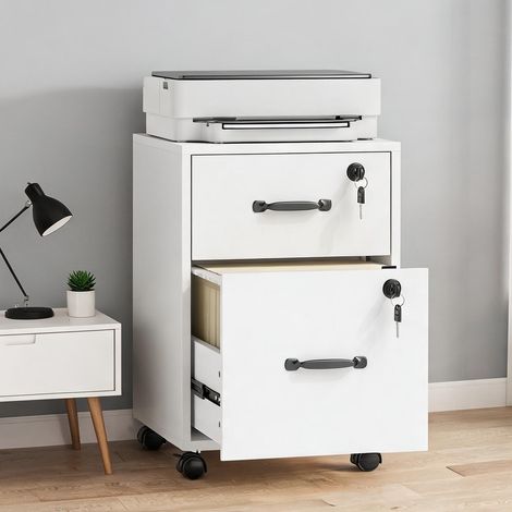 Meuble de rangement de bureau blanc 40 x 40 x 54,1 cm (1/5)
