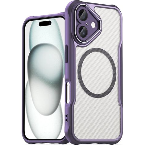 Custodia in silicone MagSafe della serie Leading per iPhone 16 Plus - Viola (1/5)