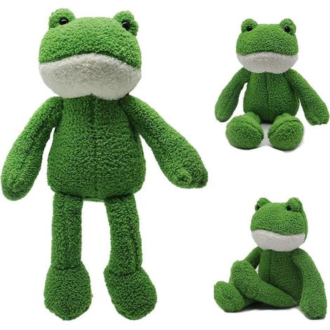40 cm großer Plüschfrosch, niedlicher und weicher langbeiniger Frosch, beruhigendes Dekokissen, Geschenk für Mädchen und Kinder (Gre) (1/5)