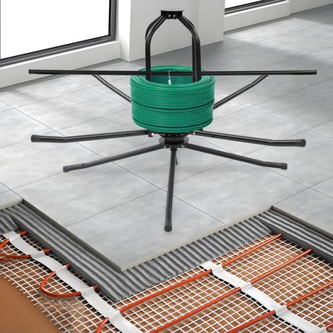Rohrhaspel Abroller für Fußbodenheizungsrohr Aufwickler für Kabel Aufroller für Rohr PEX PERT AL/PEX des Fußbodenheizung mit Tasche