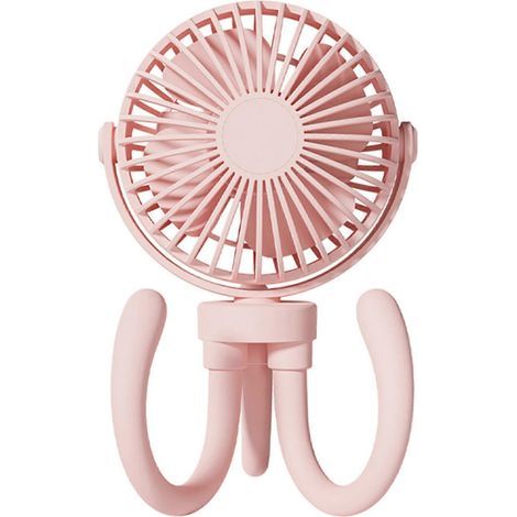 Ventilateur personnel en forme de pieuvre, ventilateur portable rechargeable, ventilateur pour poussette pour l'été chaud (1/4)