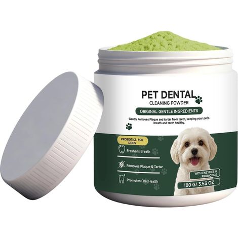 Poudre Dentaire pour Chien Nettoyant Naturel Sans Brossage Poudre Dentifrice Chien Pour chiots, chatons, toutes races, , maison, , toilettage, et soir (1/5)