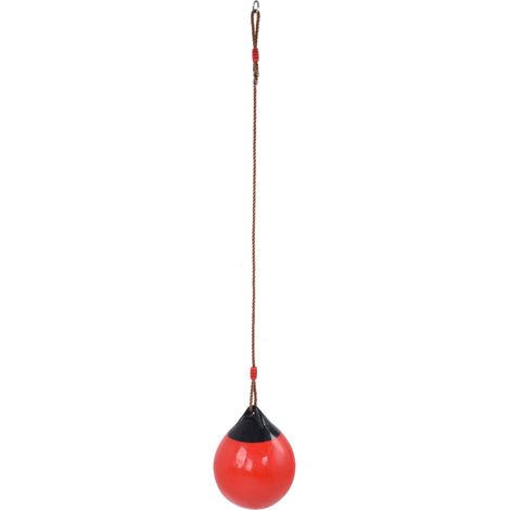 Balançoire gonflable en forme de ballon, 29 cm / 11,4 pouces, rouge, petite taille, avec corde et chaîne de suspension pour une utilisation intérieure et extérieure (1/5)