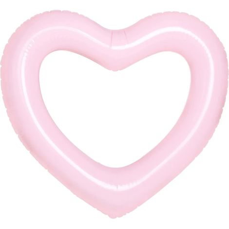Gonflable Anneau De Natation - Forme De Cœur - PVC 0,26 Mm - Pour Piscine Et Plage - Adultes Et Enfants - 120 X 100 Cm - 1 Pièce (1/5)