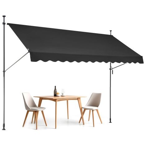 Auvent de terrasse rétractable 350 x 120 cm store banne manuel (1/5)