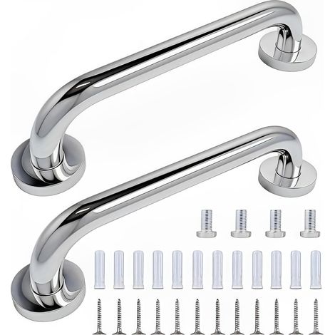 Poignée de salle de bain, poignée de douche, barre de support pour salle de bain, 30 cm antidérapante poignée en acier inoxydable pour handicapés, gravide, enfants (1/5)