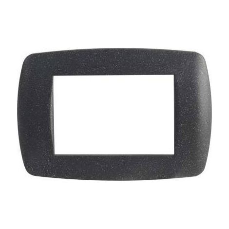 placca elettrica marlanvil arc, onda e acqua nero 3 fori