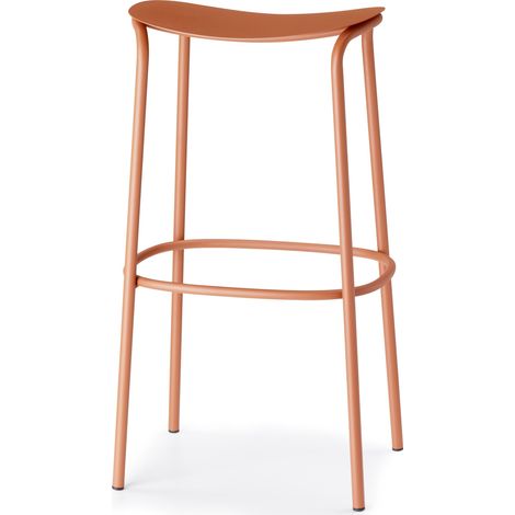 Tabouret design, Tabouret design indoor / outdoor Trick - 75 cm Terracotta en Metal, Scab design (1/4)