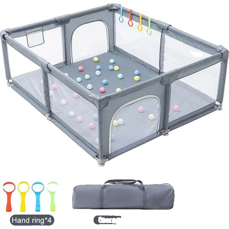 Parc, Barrière de Sécurité, Tissu Durable, gris 150X180 (1/2)
