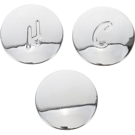3 Pièces Boutons D'indexation pour Robinet en Plastique Argenté (1/5)