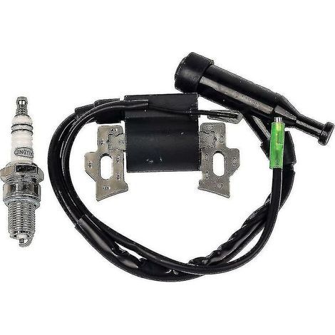 Bobina de encendido con bujía, compatible con motores de generador para cortacéspedes Honda GX110, GX120, GX140, GX160 y GX200 de 5,5 y 6,5 CV. (1/4)