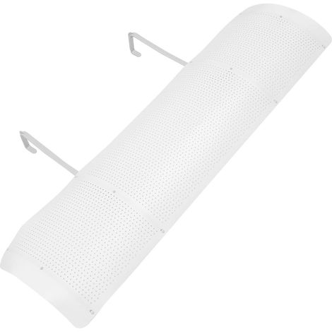 Déflecteur de Climatiseur 1 Set Acier Inoxydable ABS PP Blanc (1/5)