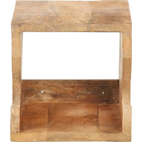 Maison Exclusive - Support mural de vélos 35x25x25 cm Bois de manguier brut solide (1/5)