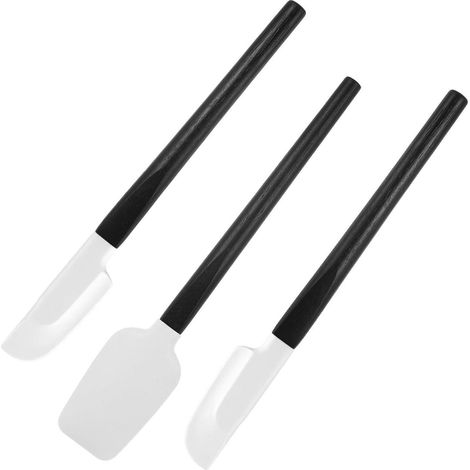 3er Set Silikonspatel hitzebeständig & flexibel für Küche & Backen
