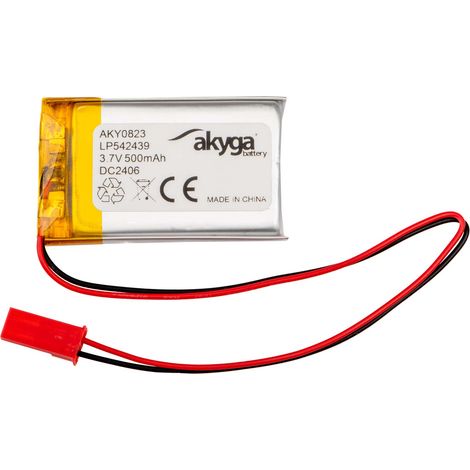 Pacco batteria x Batteria ricaricabile speciale Akyga LP542439 LiPo 3.7 V 500 mAh (1/3)