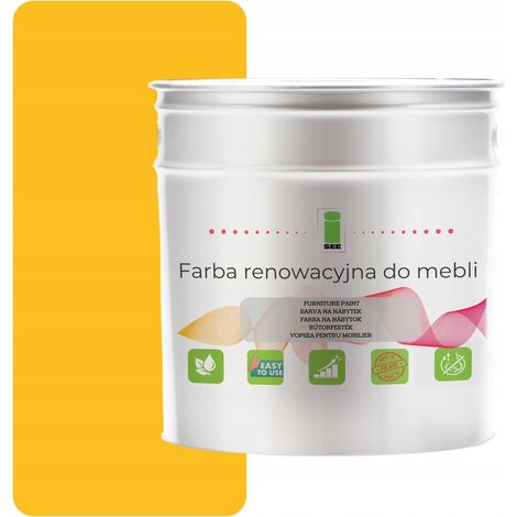 Peinture pour meubles de cuisine RAL 1021 jaune mat 2,5 L pour façades en bois 2 en 1 (1/5)