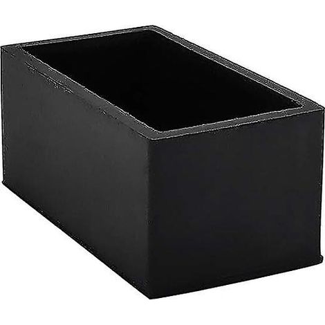 10 Embouts de pieds de chaise rectangulaires en caoutchouc antidérapant, protège-sols pour meubles et tables, 25 x 50 mm, lot de 10 (1/5)
