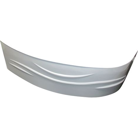 ONDEE - Faldón de bañera FANY - Motivo de onda 160x190cm - ABS - Blanco - izquierda
