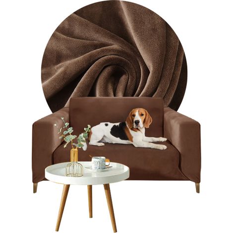 COPRIDIVANO divano 1 posto, divano letto, VELLUTO MARRONE