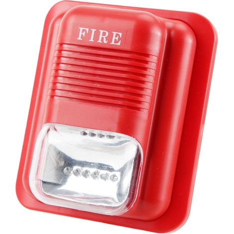 Alarme Incendie Sonore et Lumineuse, Sirène Stroboscopique 12V 24V pour Personnes Sourdes, Décibels élevés et Alerte Lumineuse pour la sécurité du Bureau et de la Maison (1/5)