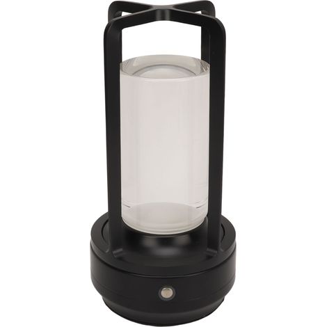 Lampe de Table Sans Fil LED avec Abat-jour en Cristal, 3 Températures de Couleur, Contrôle Tactile, Rechargeable USB, Noire (1/5)