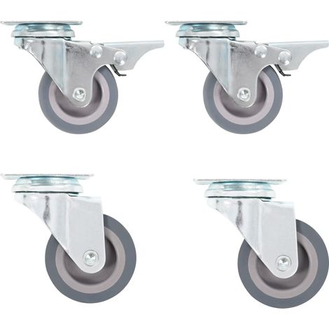 4 roulettes pivotantes, 50 mm