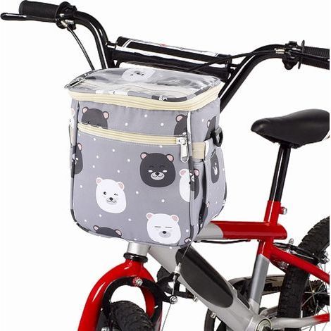 Sacoche de guidon pour vélo enfant, sacoche de guidon pour trottinette enfant, sacoche de guidon avec bandoulière amovible, sacoche de guidon imperméable (1/5)