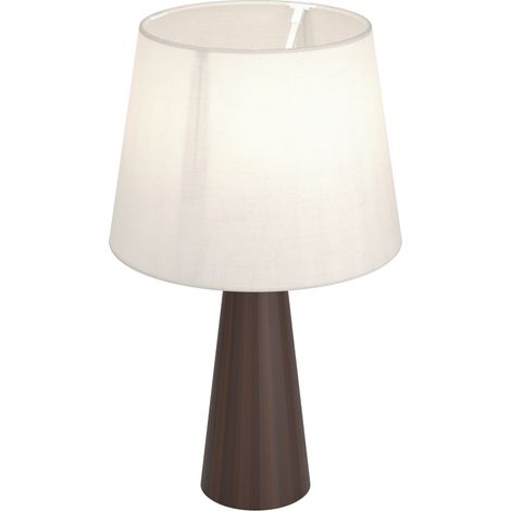 Eglo Tischleuchte Patemisco E27 Ø 25 x 41 cm braun/weiß Lampen (1/3)