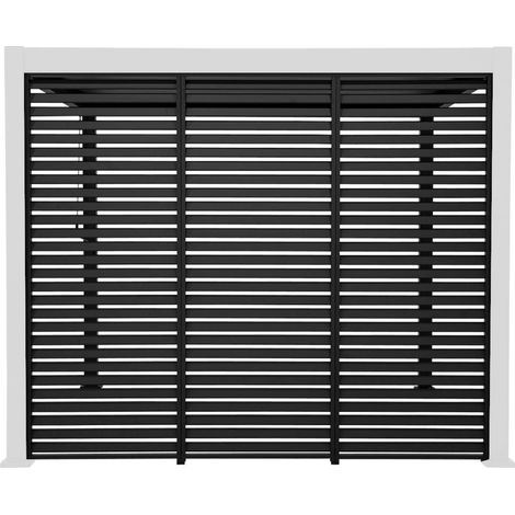 sweeek - 3er-Set Lamellenwände 100 cm für bioklimatische Pergola Aluminium 3x3m V2 4x3m 6x3m Triomphe
