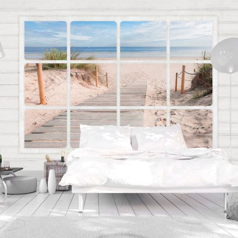 Papier Peint "Window & Beach" 70 x 100 cm (1/2)