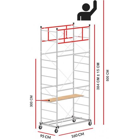 Echafaudage SCEDILUX (Hauteur de travail 5 m)