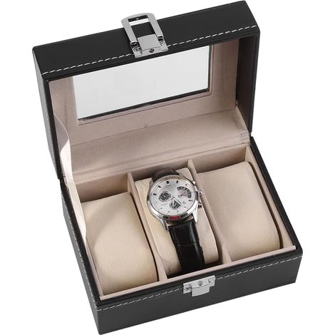3-Slot Watch Storage Box – Elegant Watch Case for Men and Women – for Watch Collectors – Keep Your (1/5)