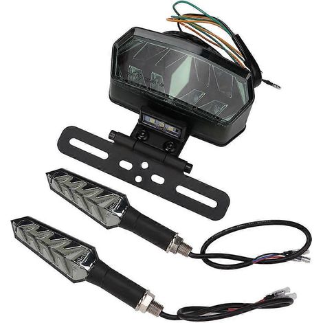 LED-Blinker-Rücklicht/Bremslicht im Fischgräten-Design für Motorräder