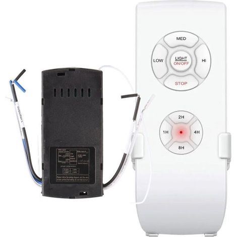Kit télécommande universelle pour ventilateur de plafond – 3 vitesses & éclairage, RF 433 MHz, compatible Hunter/Harbor Breeze (1/5)