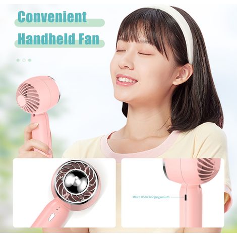 Ventilateur portable avec base – 2000 mAh, 3 vitesses, faible bruit, USB rechargeable – Voyages, camping, bureau, maison (1/5)