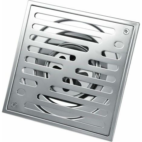 Drain de Plancher Carré Acier Inoxydable Anti-Odeur Salle de Bains Porte de Vidage Drainer de Douche Grand Calibre(150 X 150mm) (1/5)